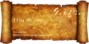 Illy Áron névjegykártya